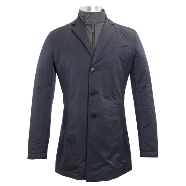 J.W. TABACCHI Navy Removable Front Lining Basic Jacket M8033N IT 48 $296 NWT