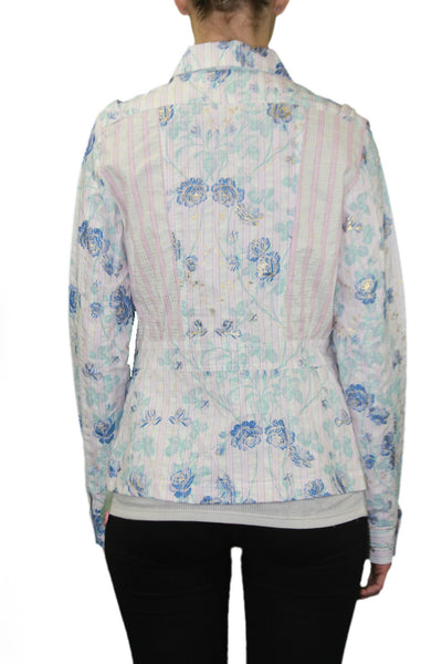 CUSTO BARCELONA Women's Kas Volga Pinstripe Blazer Jacket 292368 $179 NWT