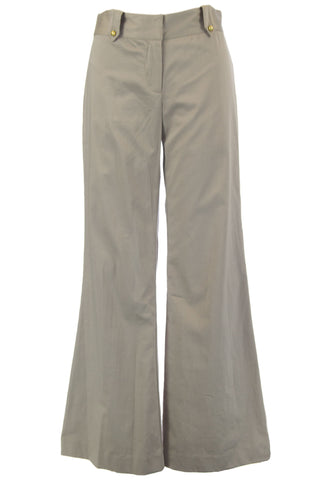 ELIZABETH MCKAY Silver Cotton Blend Katherine Dress Pants 1071 $195 NWT