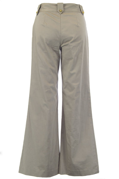 ELIZABETH MCKAY Silver Cotton Blend Katherine Dress Pants 1071 $195 NWT