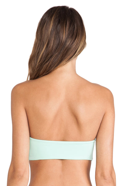 ZINKE Women's Mint Contrast Trim Katie Bustier Bikini Top $88 NEW