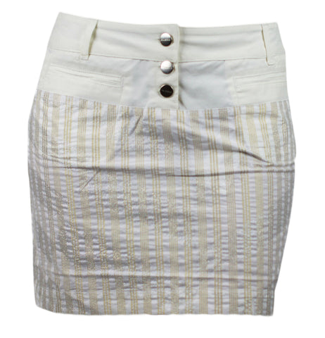 CUSTO BARCELONA Women's Kougra Vectex Striped Skirt 293635 $207 NWT