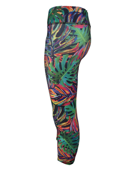 TEREZ Women's Multicolor Tropic Zone Leggings #424028141 Small NWT