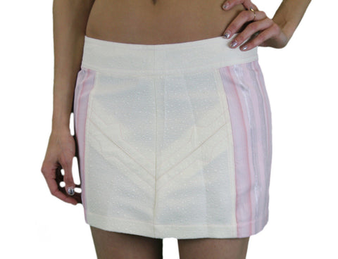 CUSTO BARCELONA Women's Luca Pink Stripe Mini Skirt 293636 $109 NWT