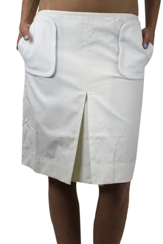 CUSTO BARCELONA Women's Lux White Pocket Pencil Skirt 293526 $163 NWT