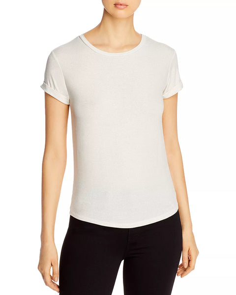 Majestic Filatures Women's Extra Fine Metallic Swing Crew Tee, Metallic Pink, 1