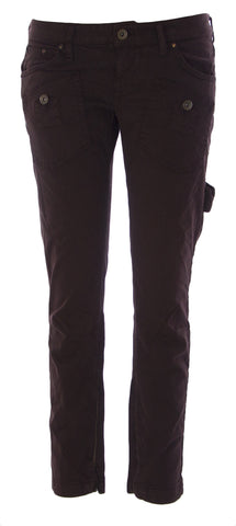 FORNARINA Women's Choco Mayer Stretch Cotton Slim Fit Pants $180 NEW