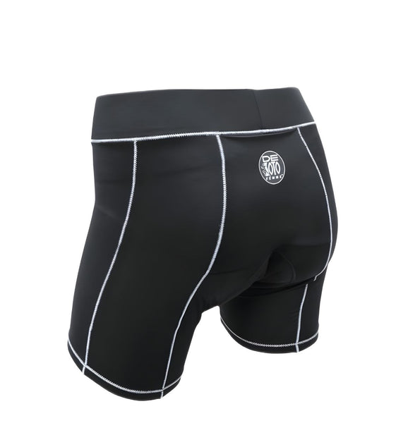 DE SOTO Women's Black Mile Mobius Cycling Short #WB2 Medium NWT