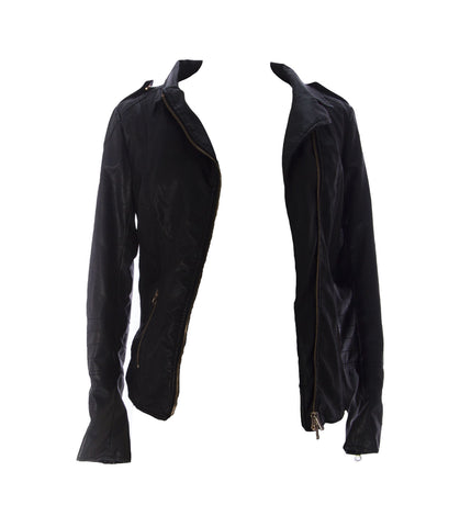 MOM2MOM Maternity Women's Black Faux Leather Jacket 11110 EU Sz 36 $225 NEW