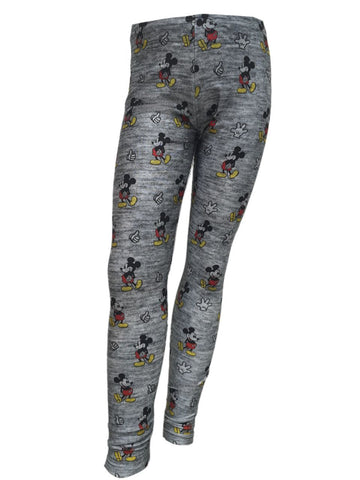 TEREZ Girl's Grey Heathered Mickey Leggings #4018472 NWT