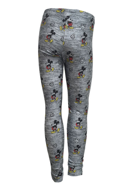 TEREZ Girl's Grey Heathered Mickey Leggings #4018472 NWT