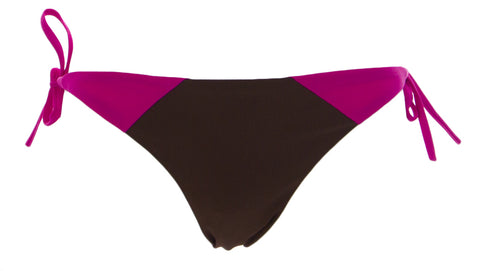 NAILA Women's Triangle Bikini Bottoms Sz Medium Brown/Pink