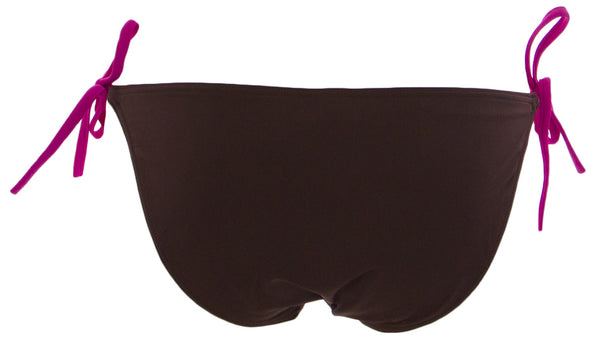 NAILA Women's Triangle Bikini Bottoms Sz Medium Brown/Pink