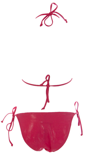 NAILA Women's Peach Olive Triangle Bikini Set OLPEAH $130 NEW