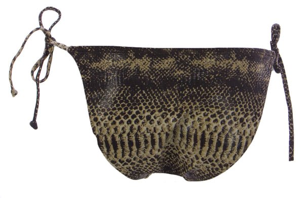 NAILA Women's Python Olive Triangle Bikini Bottom OLPY Sz Large $73 NEW
