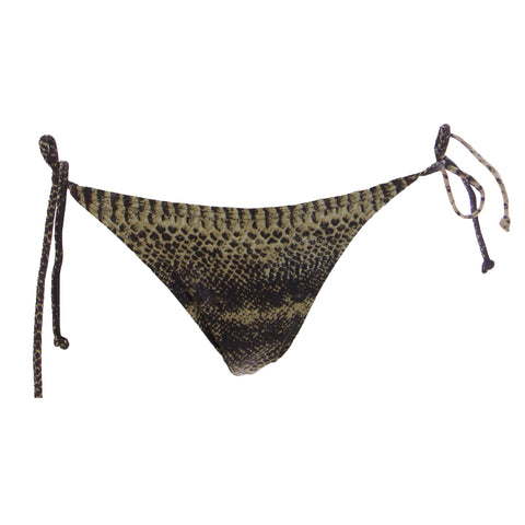 NAILA Women's Python Olive Triangle Bikini Bottom OLPY Sz Large $73 NEW