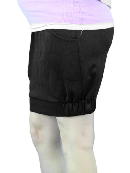 9 FASHION Maternity Osea Black Wide Pleated Satin Finish Skirt Sz S $80 NWT