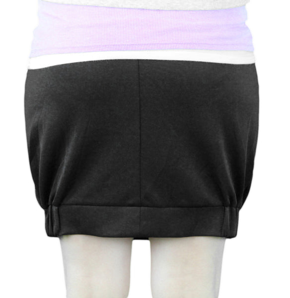 9 FASHION Maternity Osea Black Wide Pleated Satin Finish Skirt Sz S $80 NWT