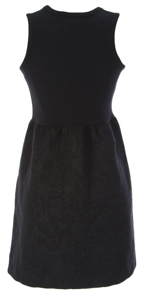 PRIORITIES Womens Metallic Floral Printed DressSz Extra Small Black