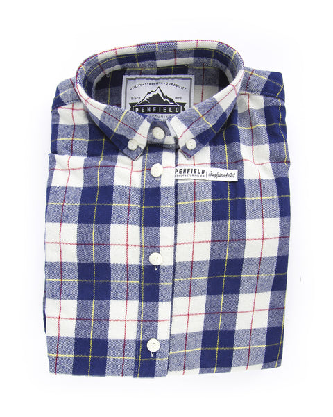 Penfield Women's Blue Plaid Stokes Shirt $80 NEW