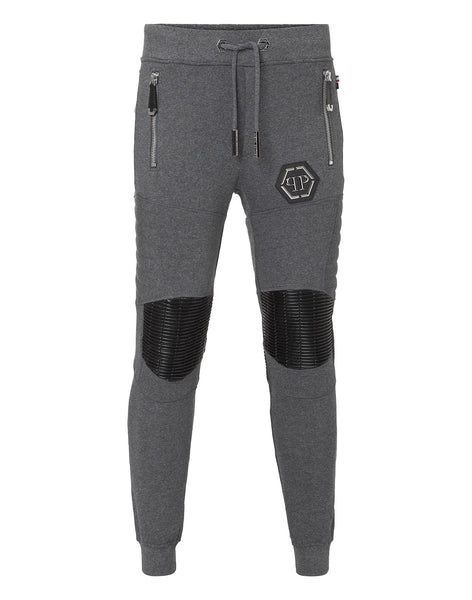 Philipp Plein Men's Grey Melange Gold Card Jogging Trousers Sz 3XL $1,480 NEW