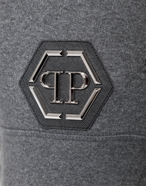 Philipp Plein Men's Grey Melange Gold Card Jogging Trousers Sz 3XL $1,480 NEW