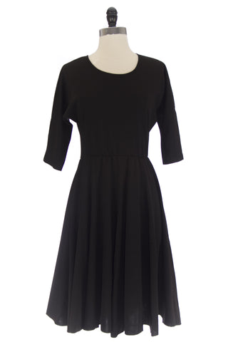 VON VONNI Women's Black Piper A-Line Dress with Full Skirt $180 NEW