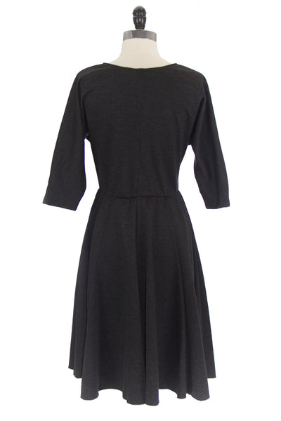 VON VONNI Women's Charcoal Piper A-Line Dress with Full Skirt $180 NEW