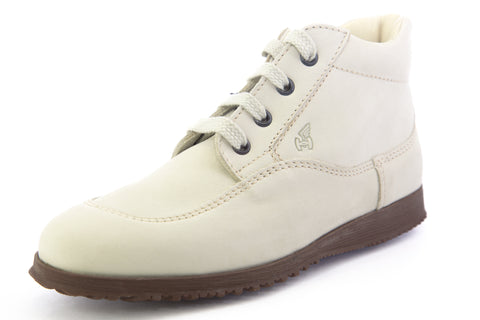 Hogan by TOD'S Womens Polacco Traditional Mid Lace-Up Shoes Off-White