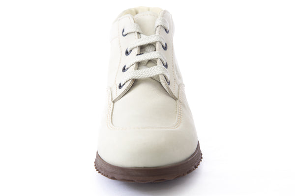 Hogan by TOD'S Womens Polacco Traditional Mid Lace-Up Shoes Off-White
