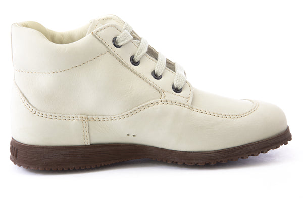 Hogan by TOD'S Womens Polacco Traditional Mid Lace-Up Shoes Off-White