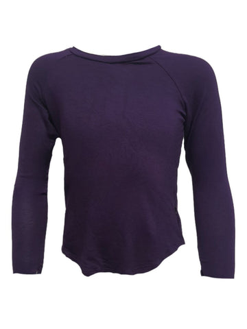 TEREZ Girl's Purple Eggplant Long Sleeve Shirt #387037727 NWT