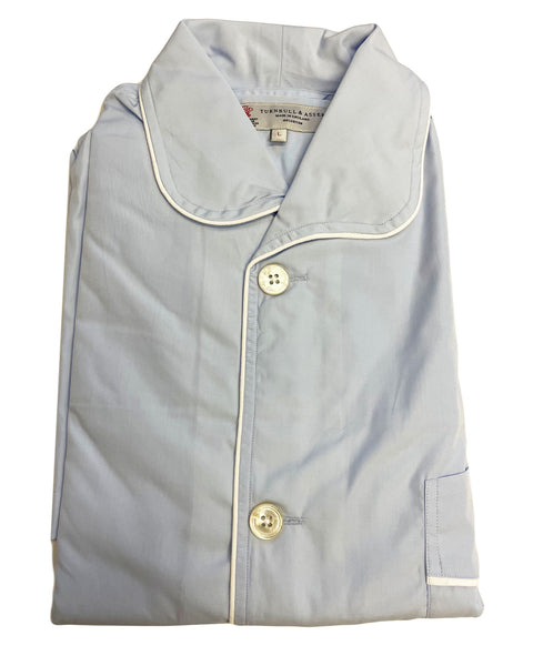 Turnbull & Asser Men's Blue Piped 2-Pc Pyjama Set PY2040 Sz L $570 NEW