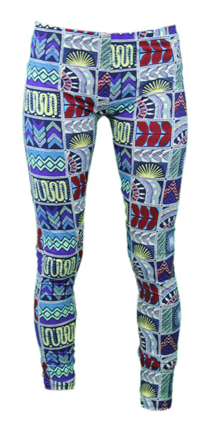 MARA HOFFMAN Quilts Navy Graphic Resort Wear Leggings $238 NEW