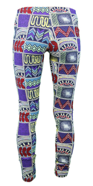 MARA HOFFMAN Quilts Navy Graphic Resort Wear Leggings $238 NEW