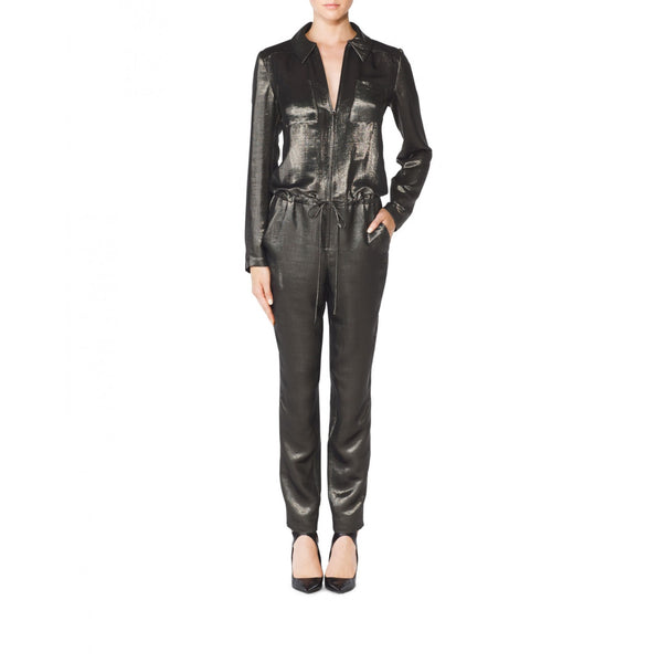 Tamara Mellon Teal Long Sleeved Jumpsuit $1,495 NEW