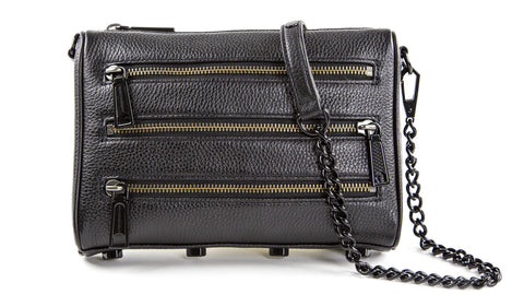 Rebecca Minkoff Mini 5 Zip Cross-body Bag, Black