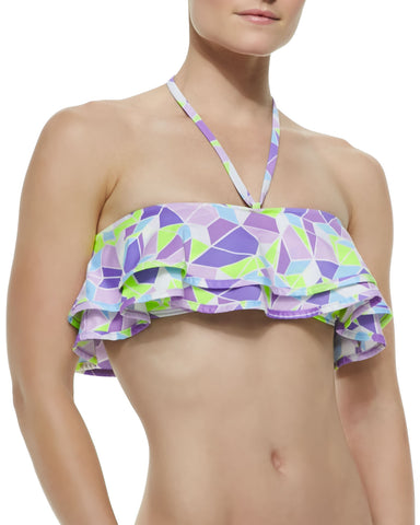 ZINKE Women's Kaleidoscope Print Reese Bandeau Bikini Top $92 NEW