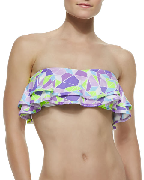 ZINKE Women's Kaleidoscope Print Reese Bandeau Bikini Top $92 NEW