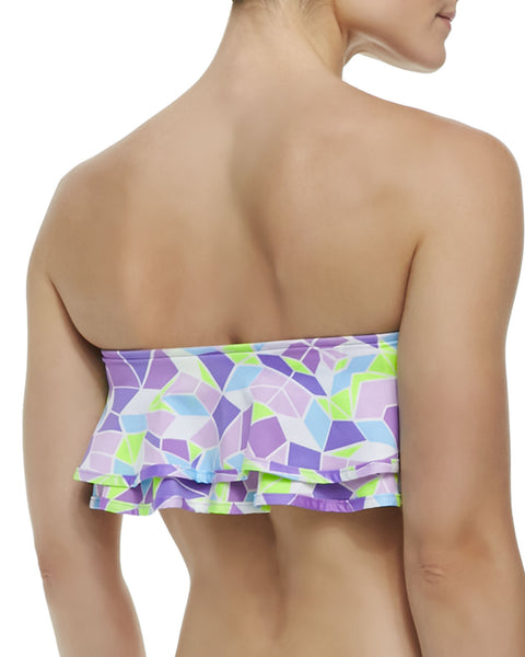 ZINKE Women's Kaleidoscope Print Reese Bandeau Bikini Top $92 NEW