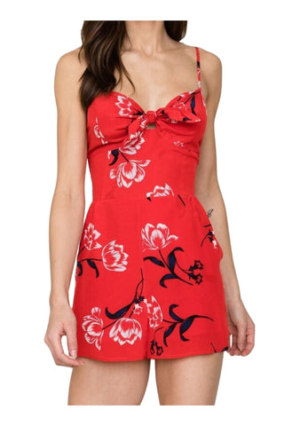 YUMI KIM Women's Tulip Crush Red Eyes On Me Romper #RM17516 NWT