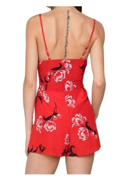 YUMI KIM Women's Tulip Crush Red Eyes On Me Romper #RM17516 NWT