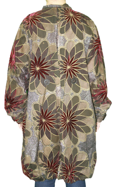 CUSTO BARCELONA Women's Rudy Colorscope Floral Pea Coat 792551 Sz 8/42 $660 NWT