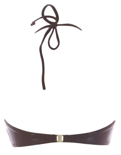 NAILA Women's Brown Sandal Bandeau Bikini Set SANBR $130 NEW