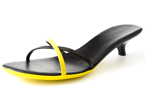 Hogan by TOD'S Slick Crossed Bands Shoes Black/Yellow