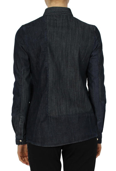 SURFACE TO AIR Women's Dark Blue Stormy Denim Shirt Sz 38 $320 NEW