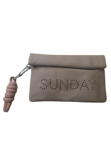 URBAN ORIGINALS Women's Beige Sunday Vegan Leather Clutch Bag #PP1 NWT