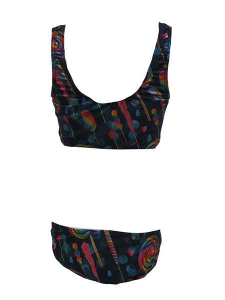 TEREZ Girl's Blue Candy Bar Two Piece Bikini #16406960 14 NWT