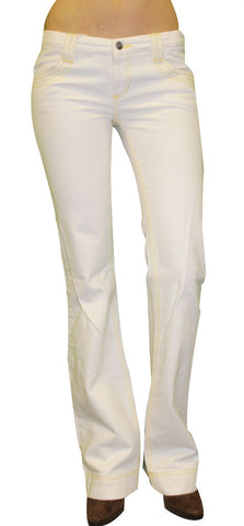 CUSTO BARCELONA Women's Tiplex White Denim Bootcut Jeans 293050 $220 NWT