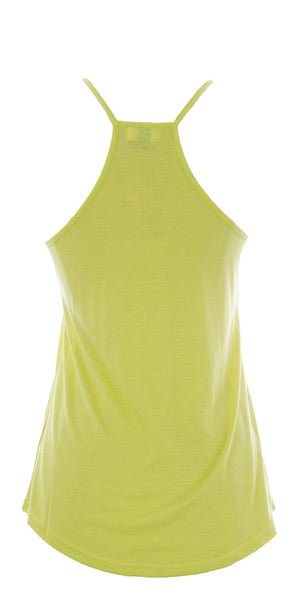 NAILA Women's Yellow Spaghetti Strap Racerback Tank Top TopYLW $70 NEW